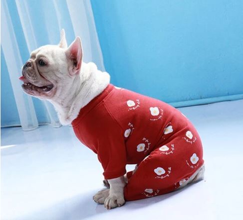 sunny side up french bulldog pajamas